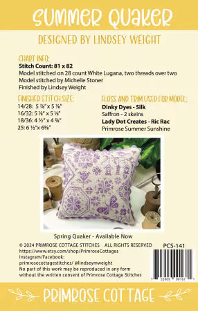 Summer Quaker Pillow Pattern