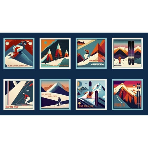 Downhill Ski Blocks Panel