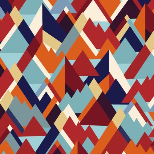 Mountain Geo-Orange/White/Blue