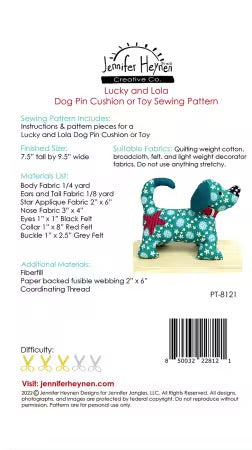 Lucky and Lola Dog Pincushion or Toy Sewing Pattern