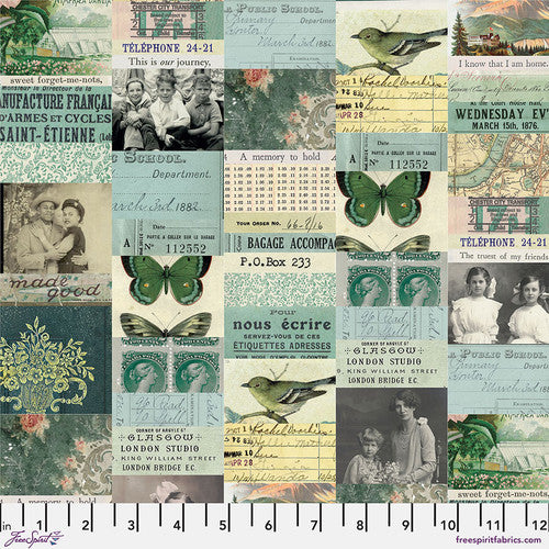 Teal - Collage || Tim Holtz Palette Teal