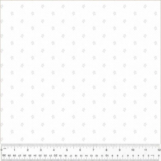 Pin Dot Ditsy-White on White