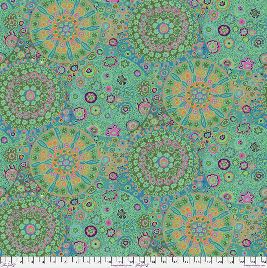 Wideback Fabric 108 - Millefiore - Jade || Kaffe Fassett Collective Quilt Backs