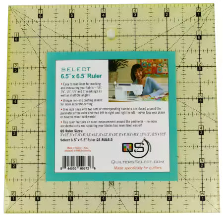 Quilter's Select Non-Slip Ruler 6-1/2in x 6-1/2in