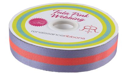 Tula Pink - Lavender and Pink 1.5in Webbing