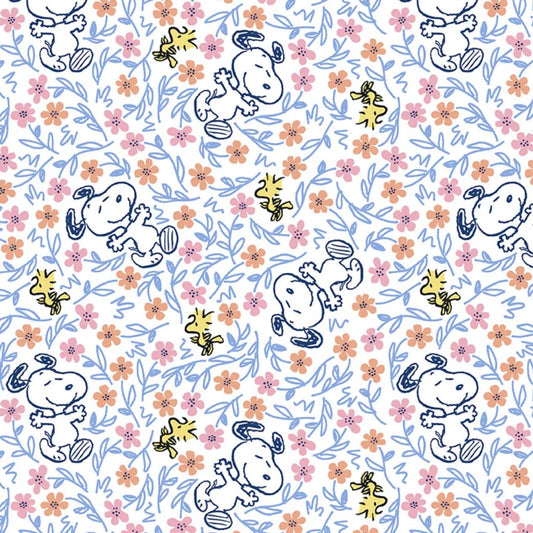 Snoopy and Woodstock-Flowers