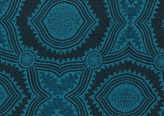 Seeds and Bush Spinifex Sky Blue By Geraldine Riley