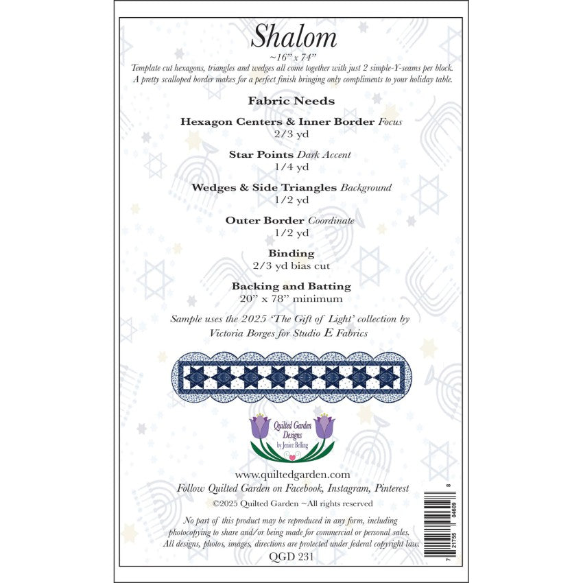 Shalom Table Runner Pattern