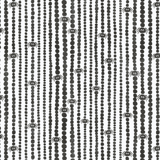 Gothic Whimsy-Spider Stripes (Black/White)