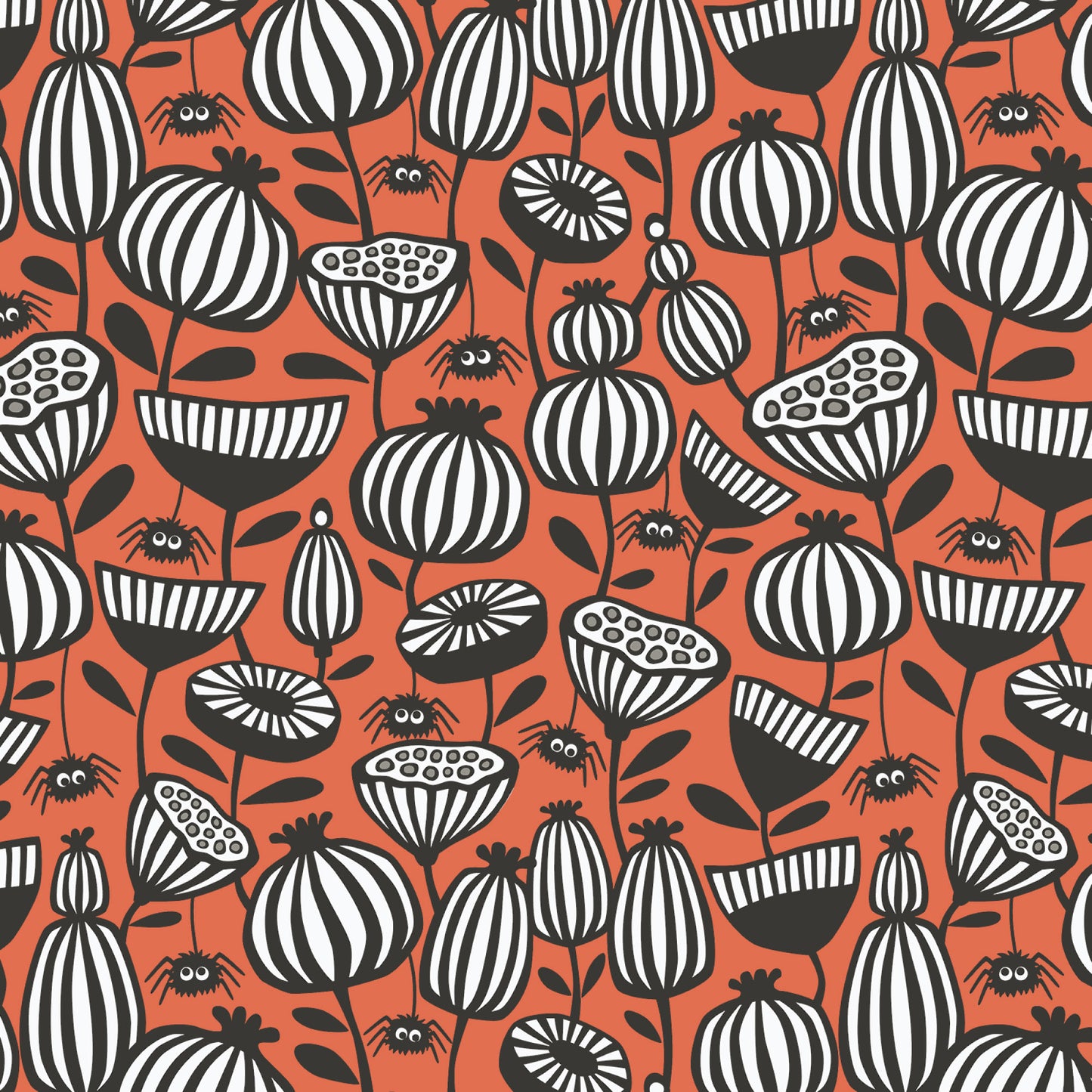 Gothic Whimsy-Spiders Garden (Orange)