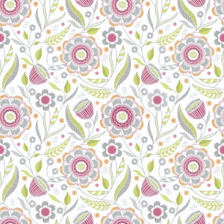 Stitch Garden Floral (Rose/Lime)