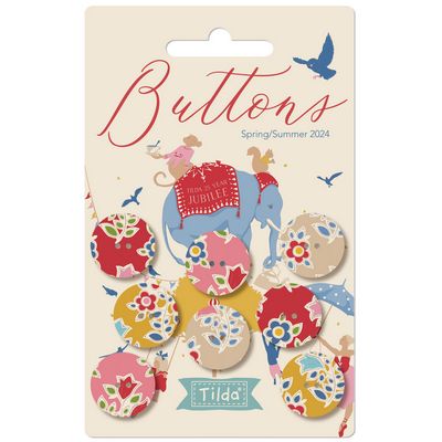 Tilda-Creating Memories Buttons (Tilda 25 Year Jubilee - Summer - 8 pcs)