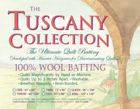 Tuscany 100% Washable Wool Batting