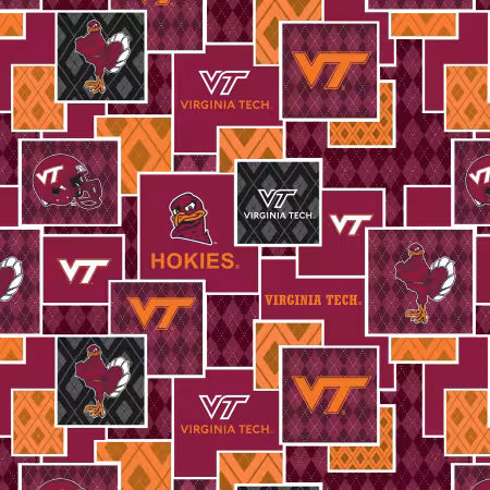 Virginia Tech Argyle Boxes-Cotton