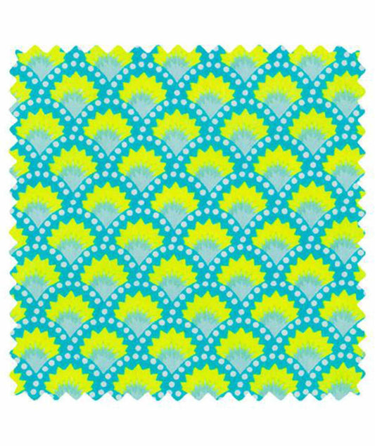 Wasabi-Aruba Blue Cotton Poplin