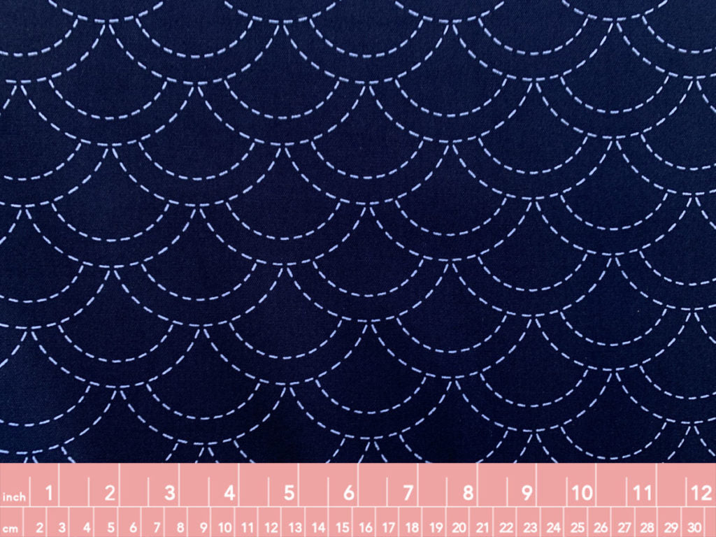 Washout Sashiko Seigaiha (Navy)
