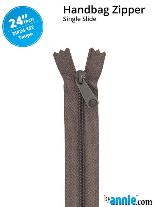 [ZIP24-152] 40" Handbag Zippers - Single Slide (Taupe)