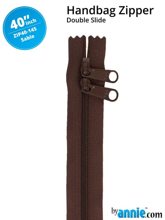 [ZIP40-145] 40" Handbag Zippers - Double Slide (Sable)