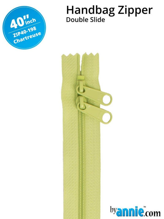[ZIP40-198] 40" Handbag Zippers - Double Slide (Chartreuse)
