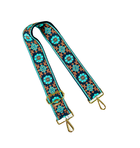 Premium Boho Embroidered Guitar Bag Straps - 10 Colors
