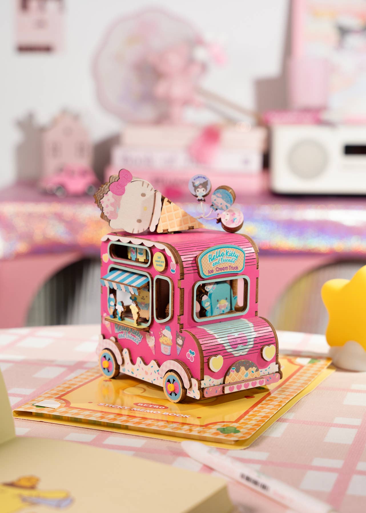 3D Wooden Music Box Puzzle: Hello Kitty® Ice Cream Truck