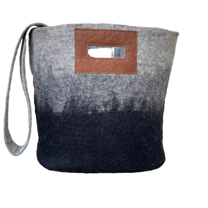 Ombre Felted Wool Tote