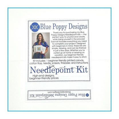 Octopus Needlepoint Kit (octopus with bubbles 4" x 6")