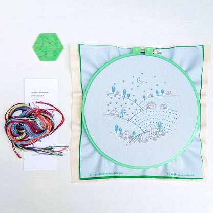 Rolling hills embroidery kit