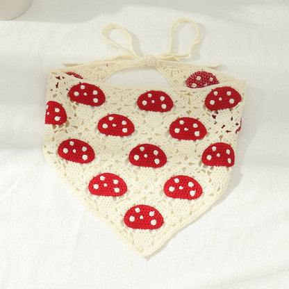 Handmade Crochet Headband Sunflower Mushroom