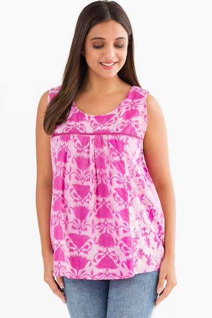 Pavitra Block Print Sleeveless Tops