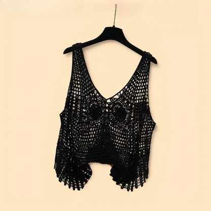 Crosa - Crochet Knit Sleeveless Tank – Breezy & Versatile