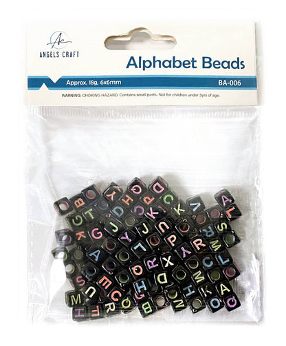 Alphabet Beads - Cube Shape (4 colors available)