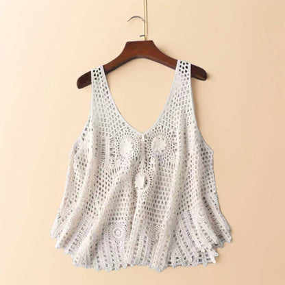 Crosa - Crochet Knit Sleeveless Tank – Breezy & Versatile