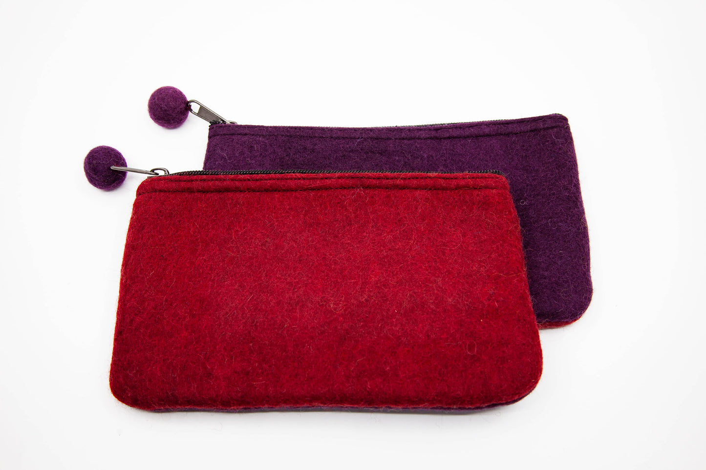 2-Tone Medium Organizer Pouch | Felt Zip Pouch | Makeup Bag