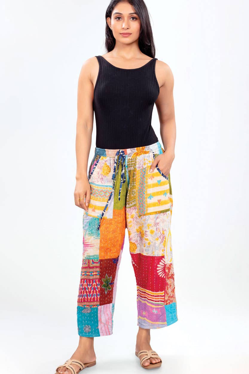 Reversible Kantha Pants