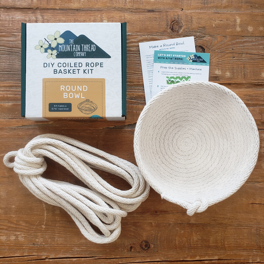 DIY 5/16" Kit - One Round Coiled Rope Bowl Kit