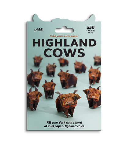 Paper Highland Cows | DIY Origami Kit for Animal Lovers