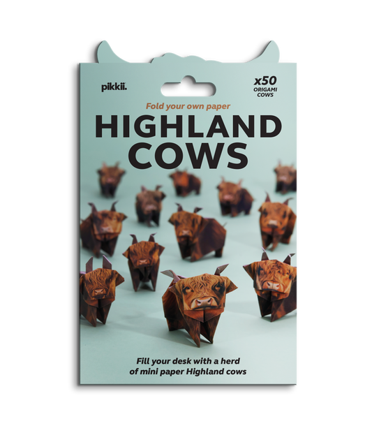 Paper Highland Cows | DIY Origami Kit for Animal Lovers