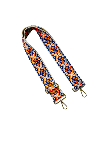Premium Aztec Diamond Guitar Purse Strap - 9 Colors