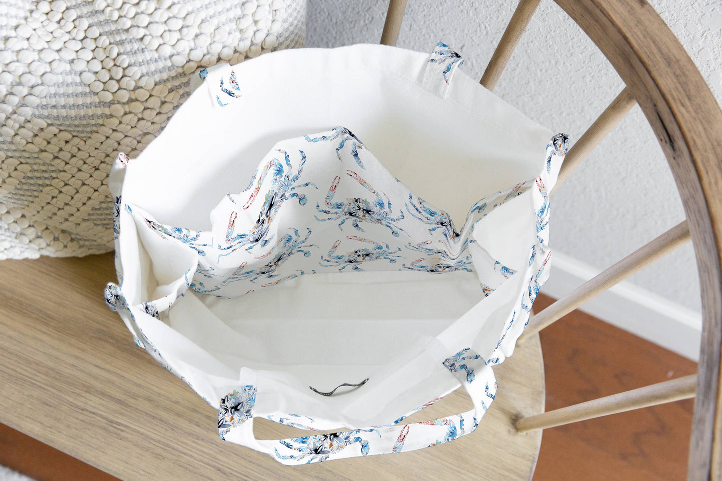 Blue Crab Canvas Tote Bag