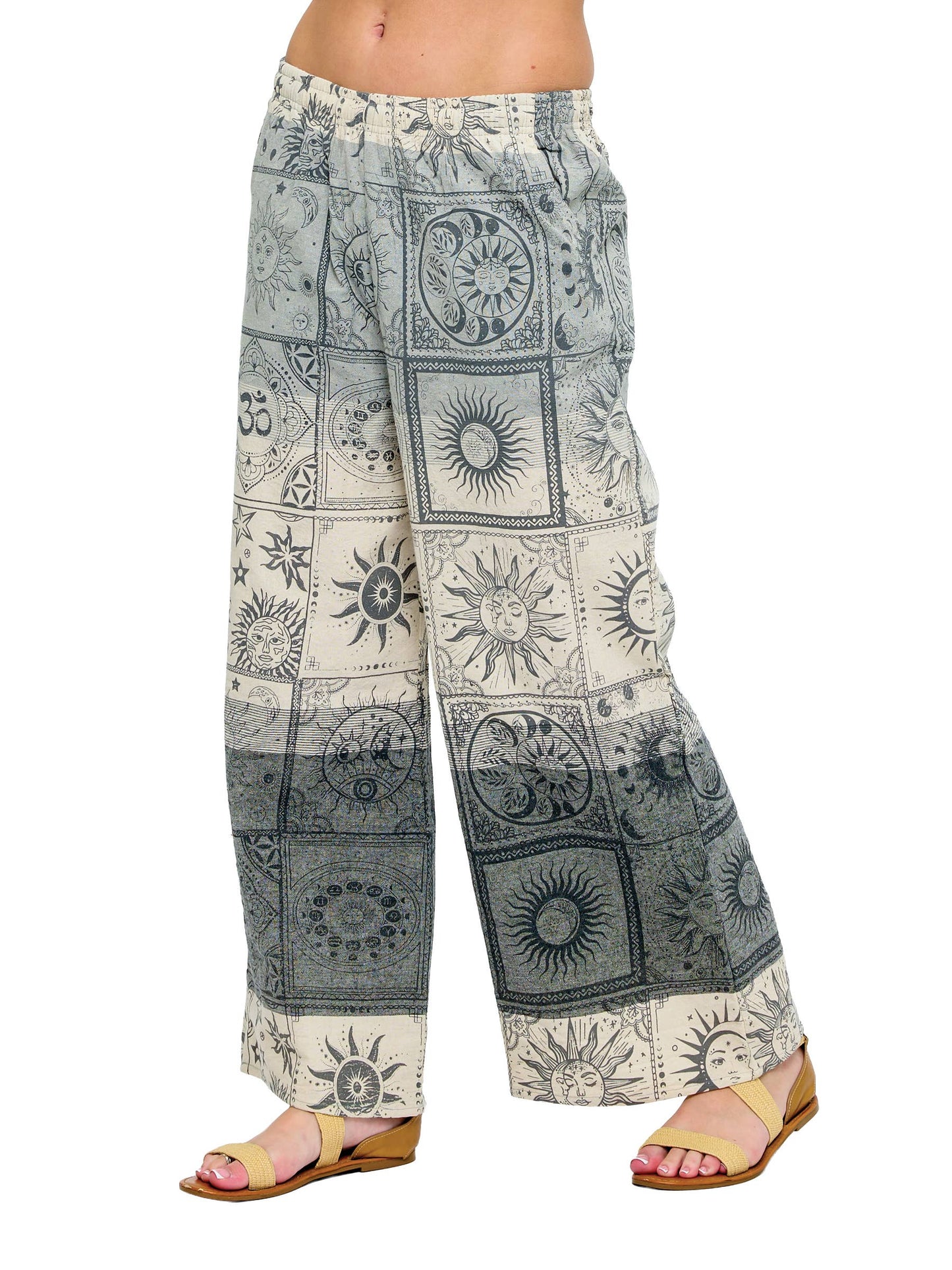 Pants Celestial Sun Moon Print