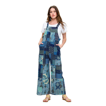Overalls Boho Patchwork Floral