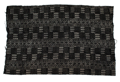 Ebony Black Bogolan Mali Mud Cloth (Mande Design)