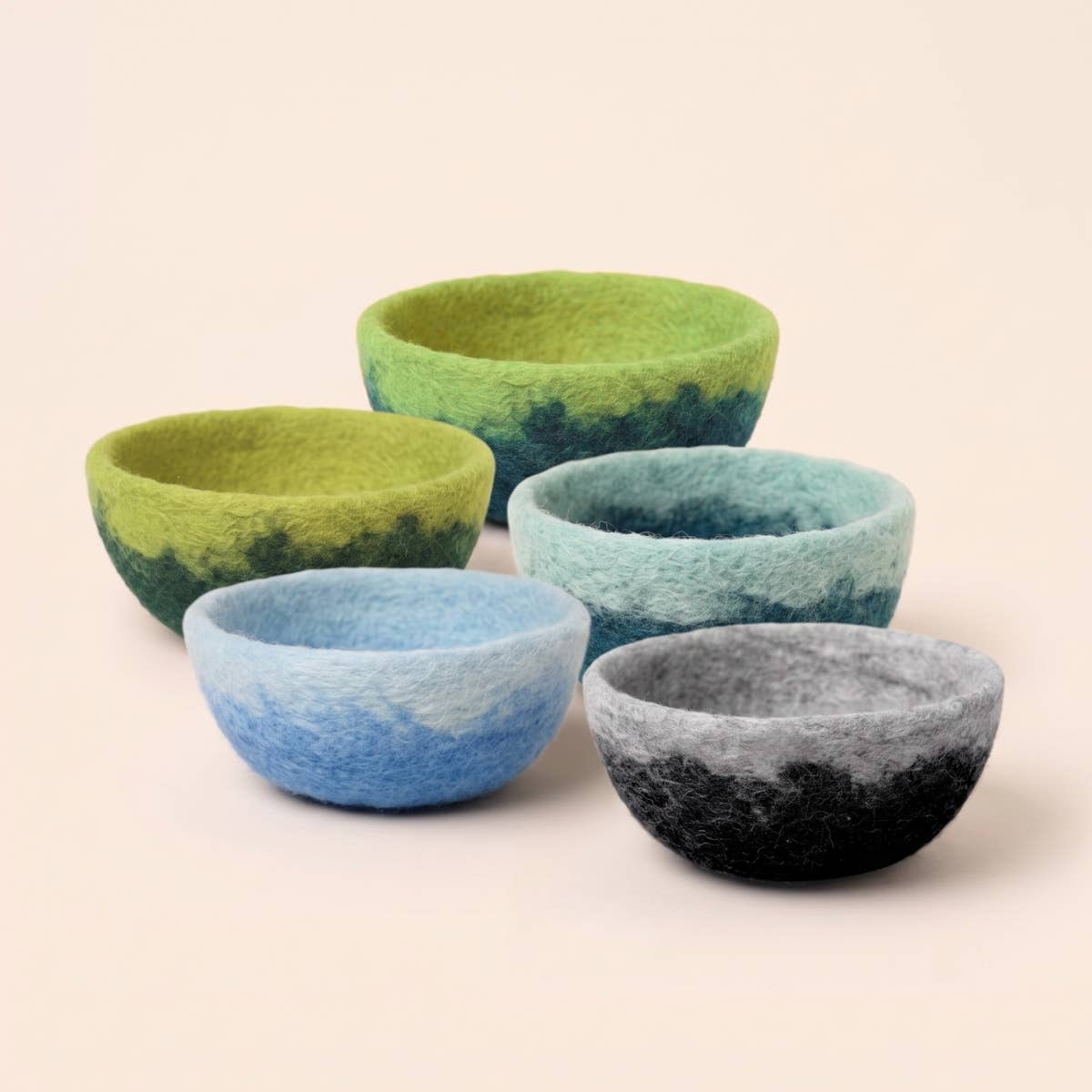 Felt Bowl - Small Ombre | Wool Yarn Bowl | Knitting Bowl