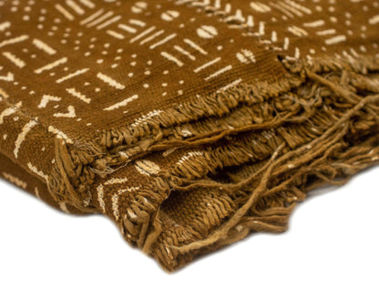 Caramel Brown Bogolan Mali Mud Cloth (Bamako Design)