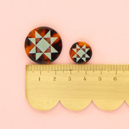 Quilt Star Large 1" Buttons