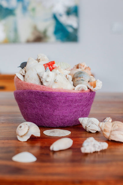 Felt Bowl - Small | Wool Felt Yarn Bowl | Knitting Bowl