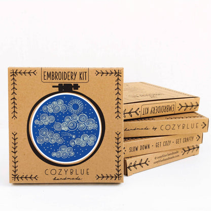 Night sky embroidery kit