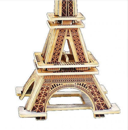 3D Wooden Puzzle: Eiffel Tower
