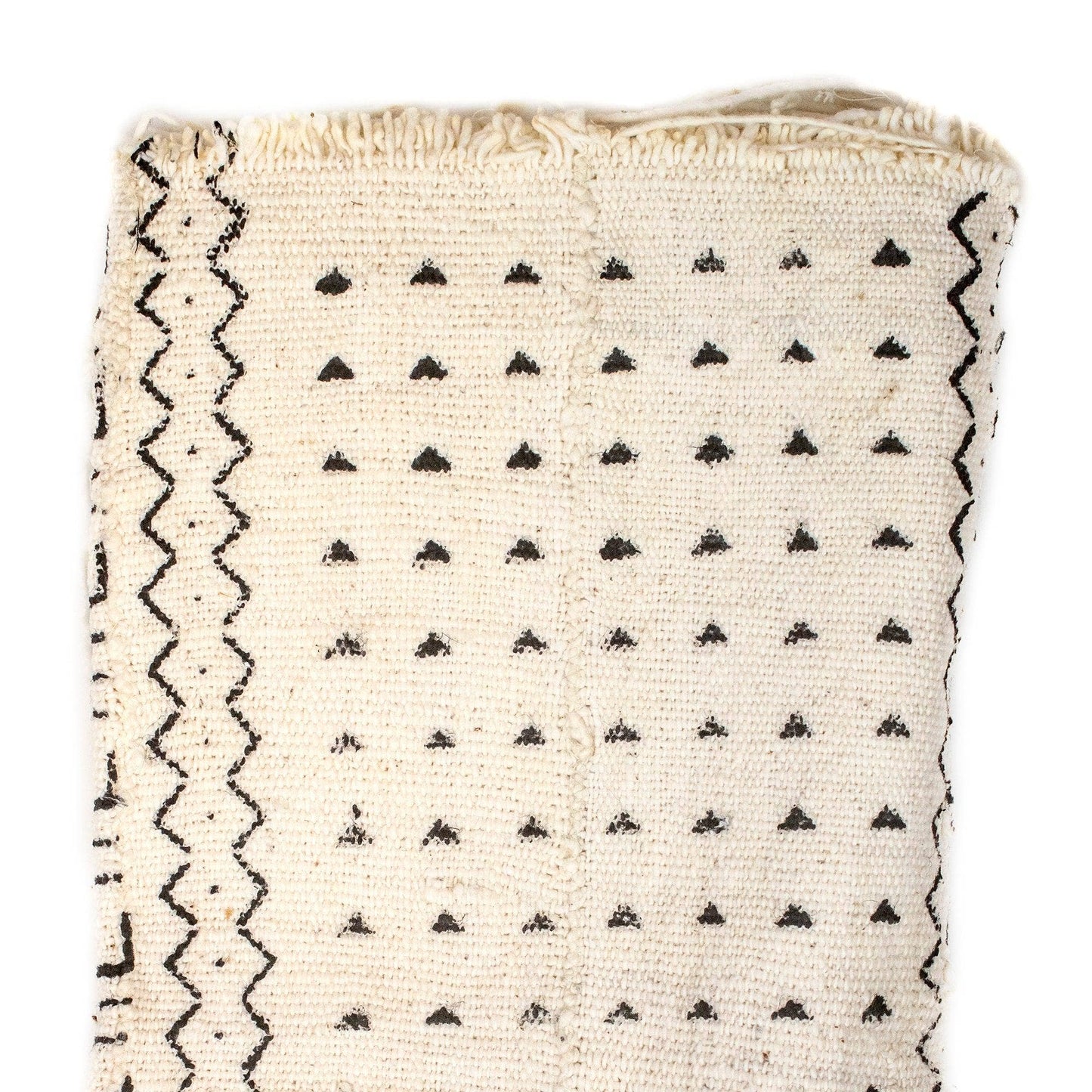 White Bogolan Mali Mud Cloth (Nioro Design)